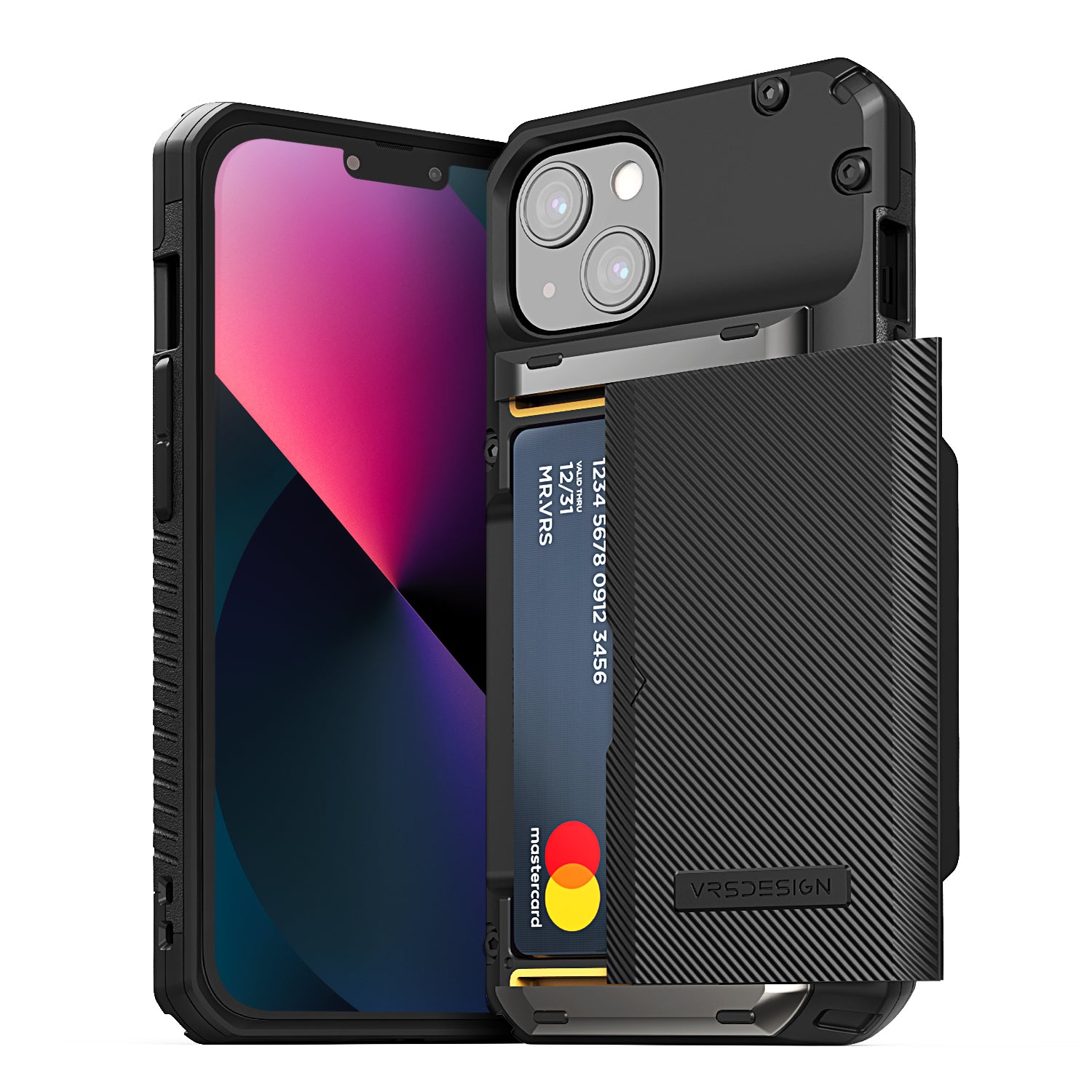 Apple 13 rugged Damda Glide Pro Wallet case with multiple durable and convenient card slot by VRS Design