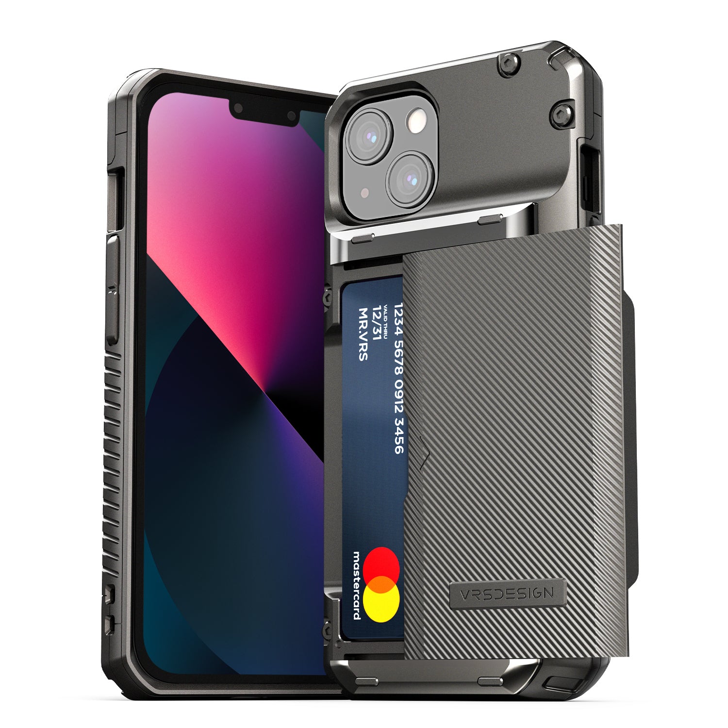 Apple 13 rugged Damda Glide Pro Wallet case with multiple durable and convenient card slot by VRS Design