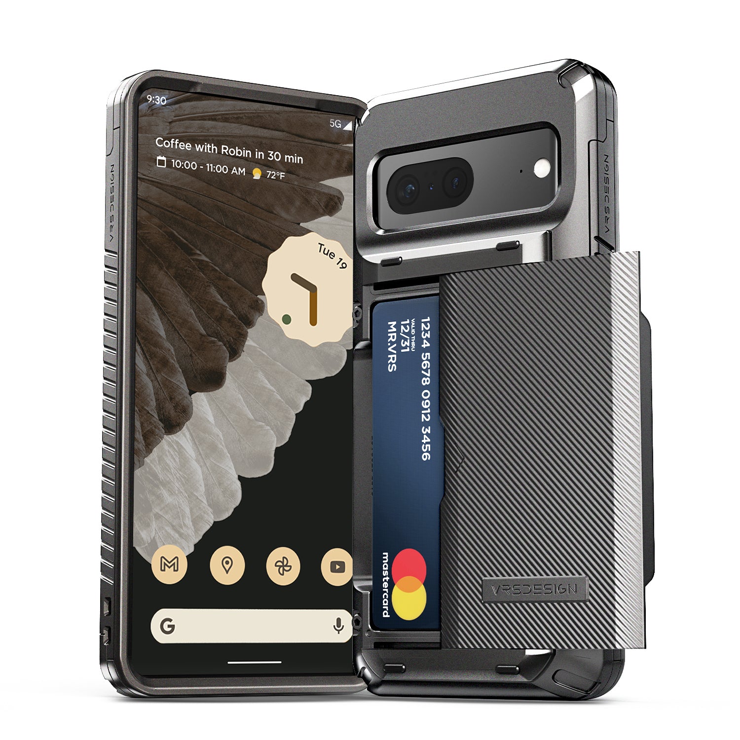 Google Pixel 7 Glide Hybrid Case Rugged Wallet Case by VRS Design Google Pixel 7 Glide Hybrid Case Rugged Wallet Case by VRS Design