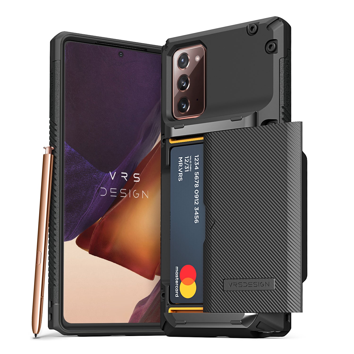 Samsung Galaxy Note 20 Plus wallet rugged case with multiple durable and convenient card slot with sleek minimalism by VRS