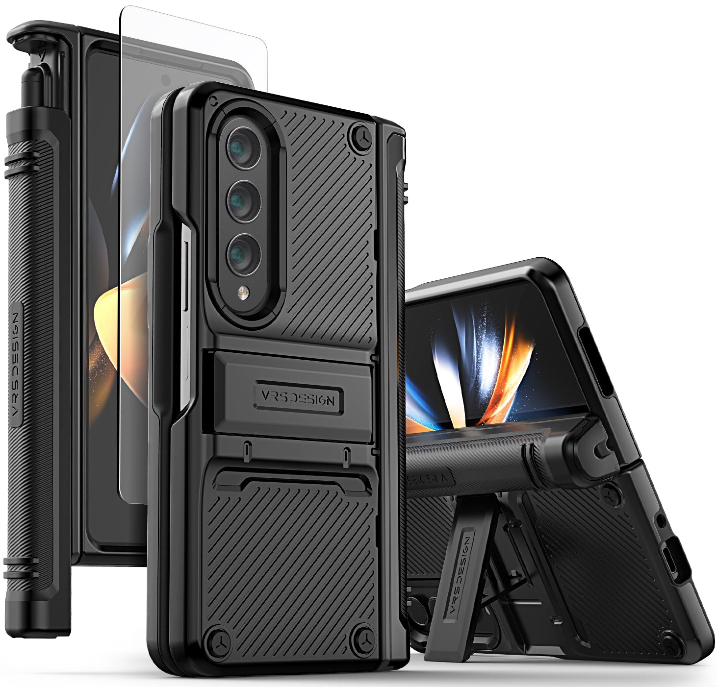 SHIEID Galaxy Z Flip 5 Case - Ultra-Thin Leather with Exclusive Z Ring,  Built-in Screen Protector, Slim and Stylish Phone Case for Samsung Galaxy Z