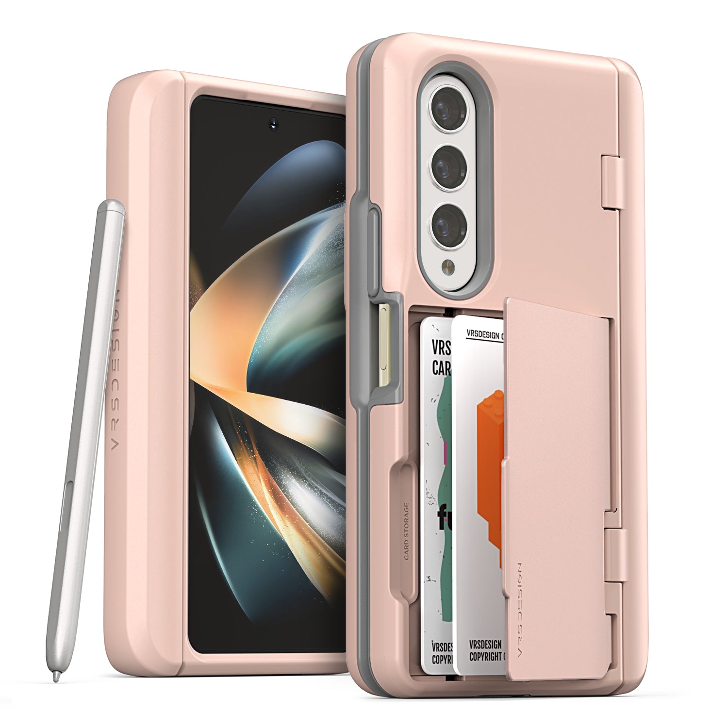 Samsung Galaxy Z Fold 4 wallet rugged case with multiple durable and convenient card slot with sleek minimalism by VRS
