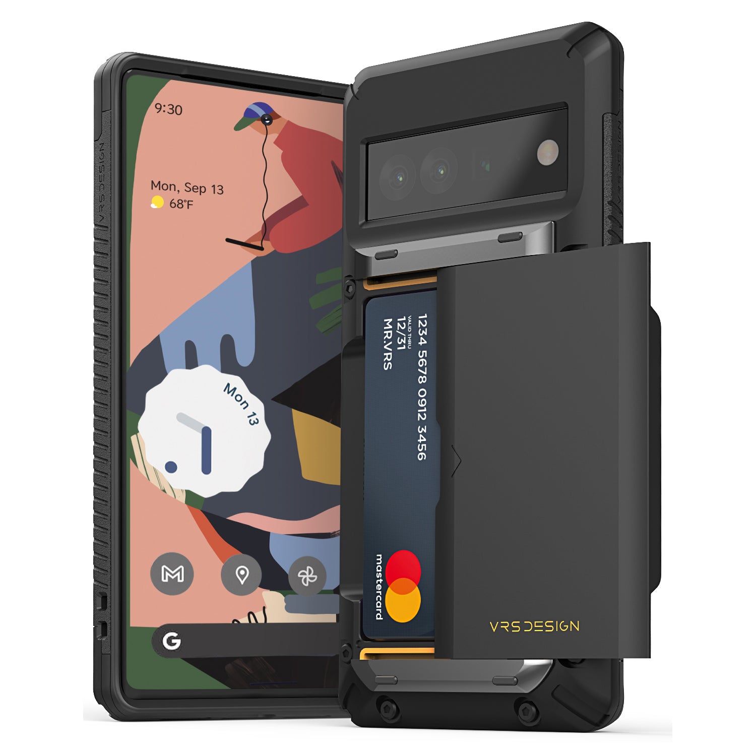 Google Pixel 6 Pro rugged Glide wallet case with multiple durable and convenient card slot with sleek minimalist look by VRS