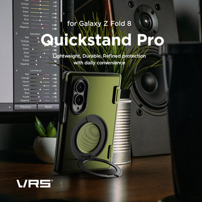 Samsung Galaxy Z Fold 8 Wide Modern Quickstand Pro case shown from the rear with a clean, modern finish.