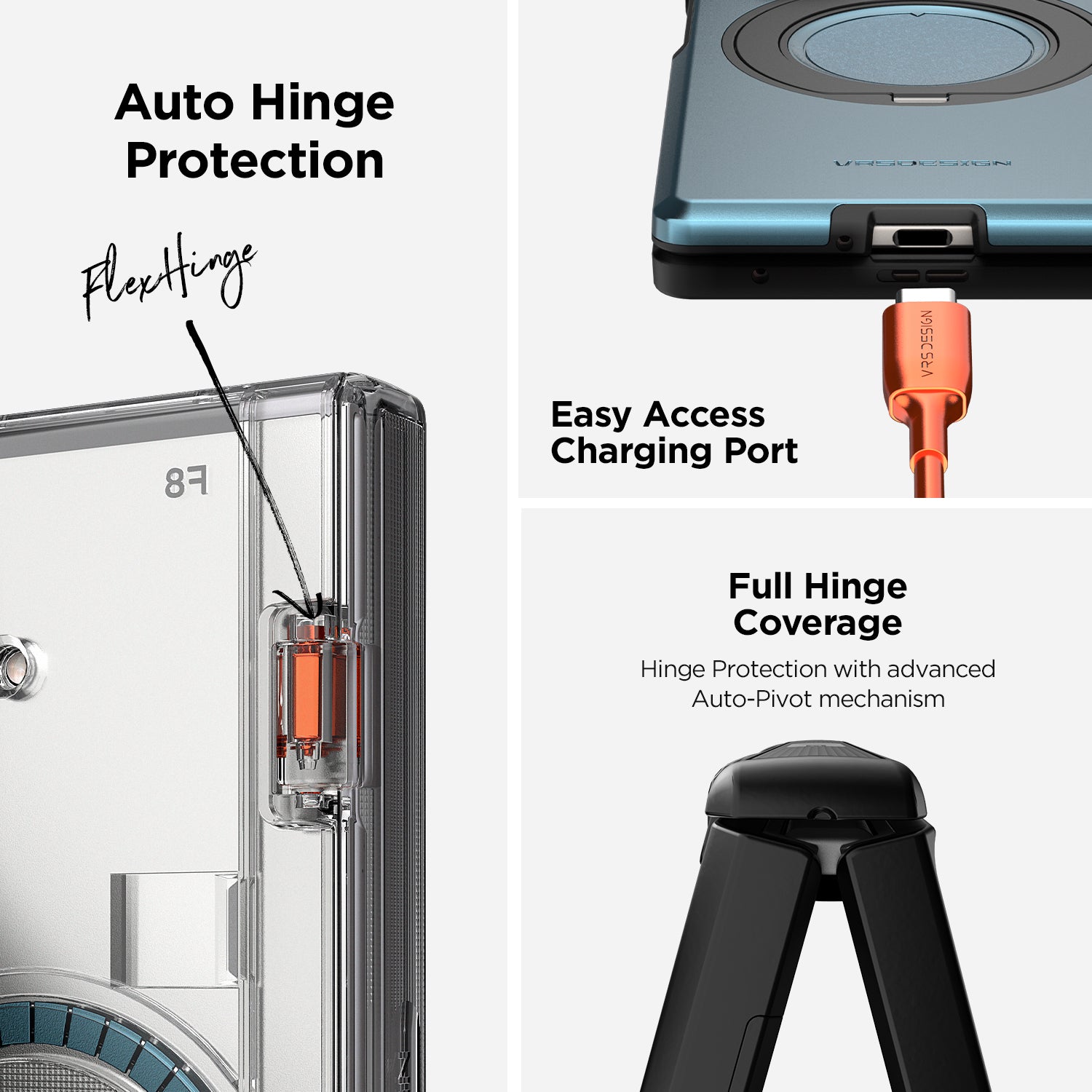 Samsung Galaxy Z Fold 8 Ultra protective case with quickstand support for watching videos and browsing hands-free.