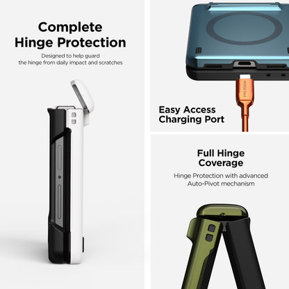 Built-in magnetic ring on the Galaxy Z Flip 8 Modern case for compatible chargers, mounts, and accessories.