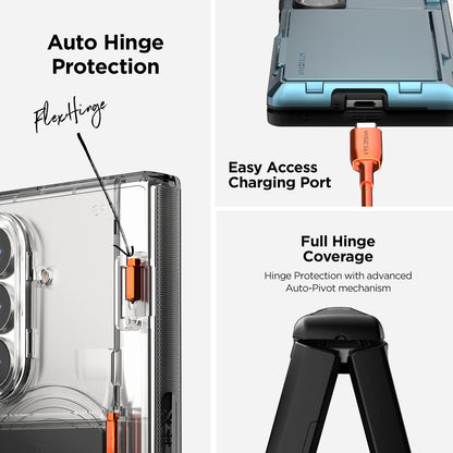 Slide-assist card holder on the VRS DESIGN Modern GO case for quick and convenient card access.