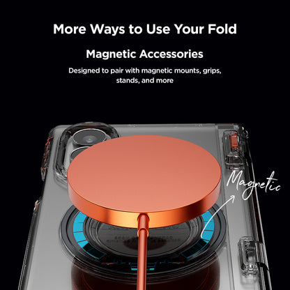 VRS DESIGN Modern Quickstand Pro case supporting portrait and landscape viewing on Galaxy Z Fold 8 Wide.