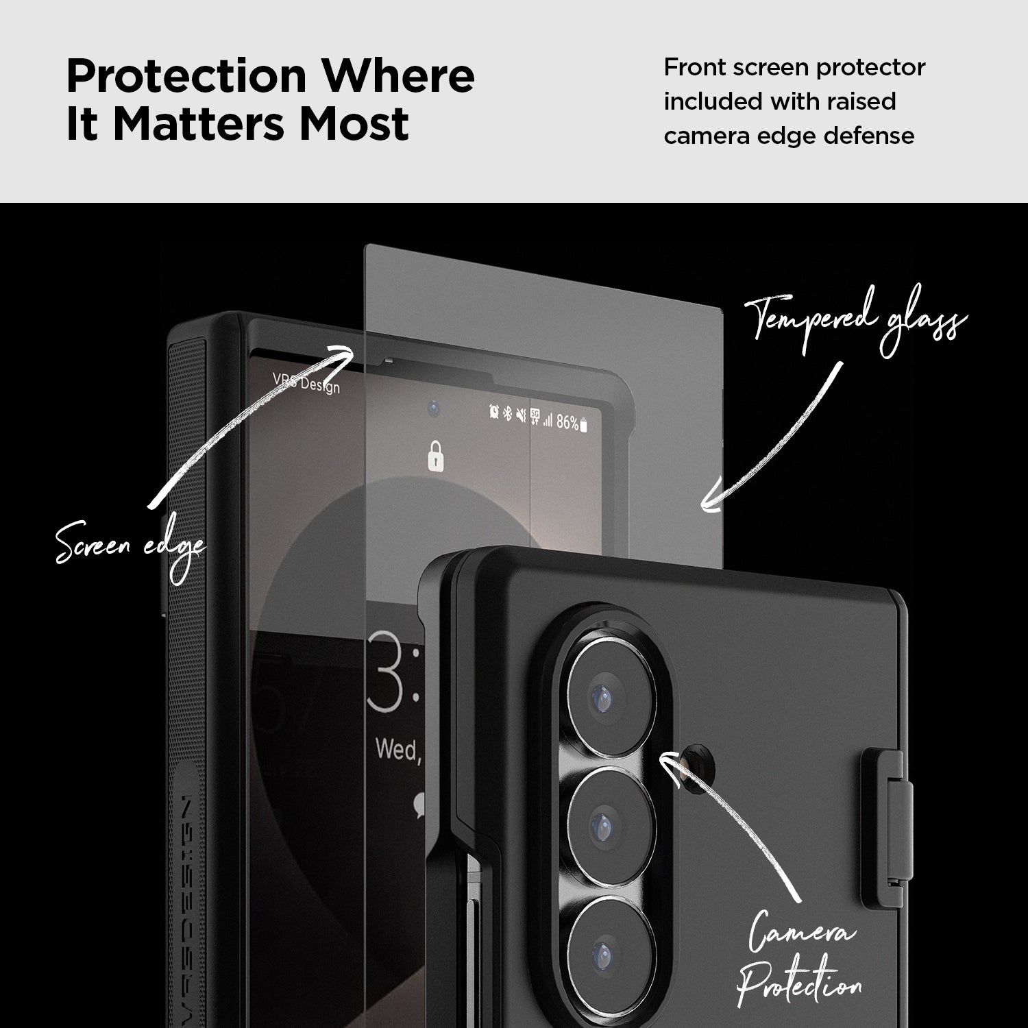 Precise camera, button, speaker, and charging-port cutouts on the Galaxy Z Fold 8 Ultra Modern case.