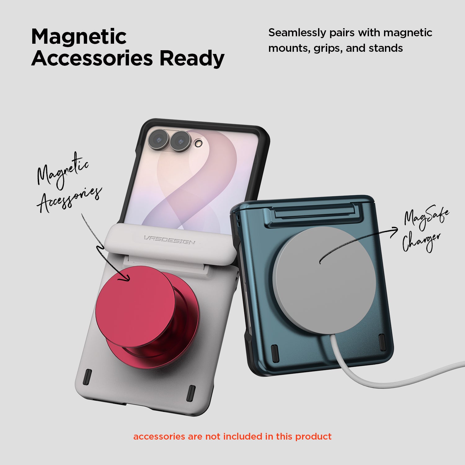 Raised edges on the Modern case help protect the Galaxy Z Flip 8 screen and camera from scratches.