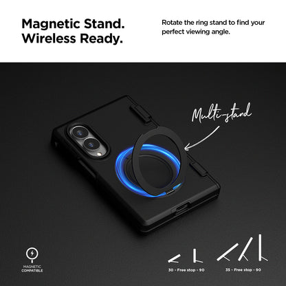 Slim hinge protection designed for smooth folding and unfolding of the Galaxy Z Fold 8 Wide.