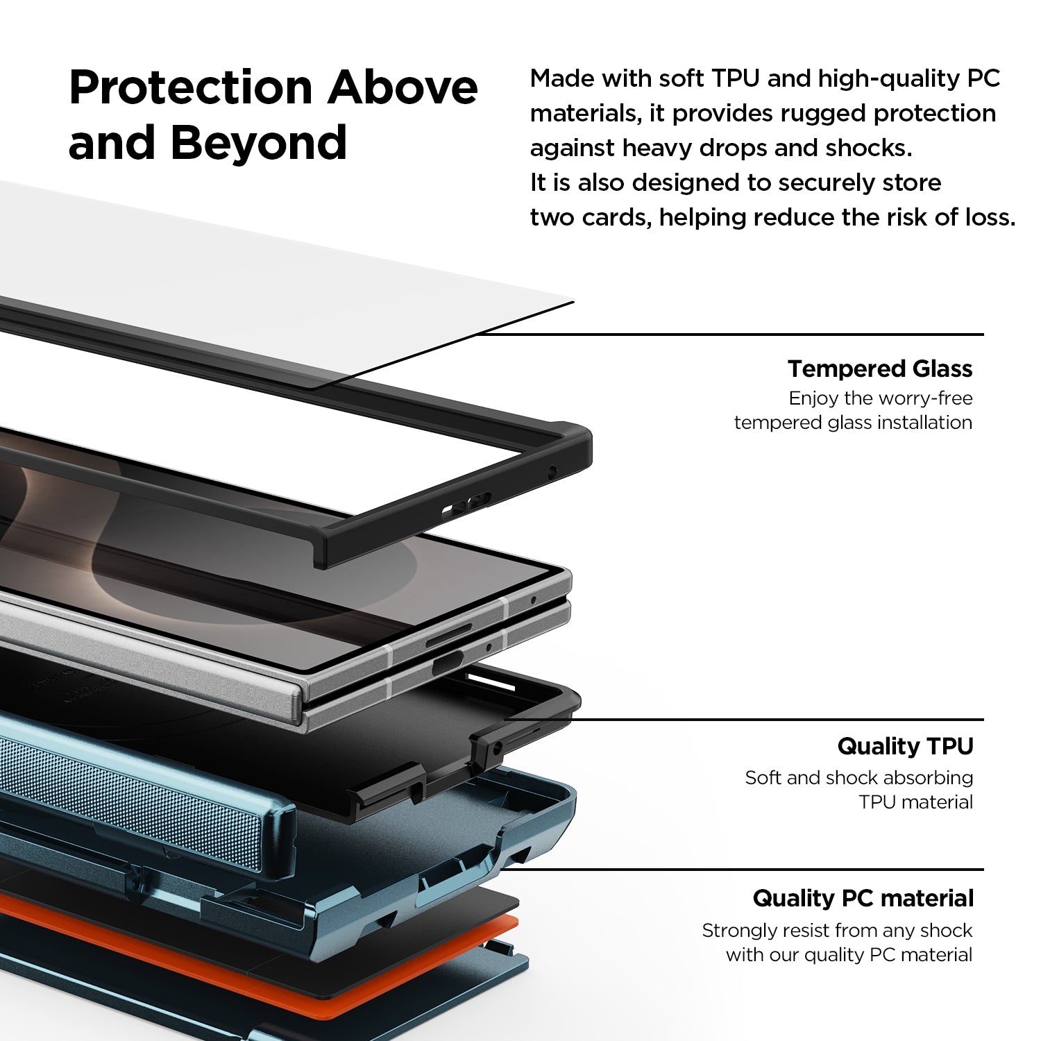 Raised edges and reinforced corners help protect the Galaxy Z Fold 8 Ultra from scratches and minor impacts.