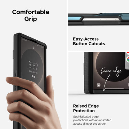 Precise cutouts provide easy access to the camera, buttons, speakers, and charging port.