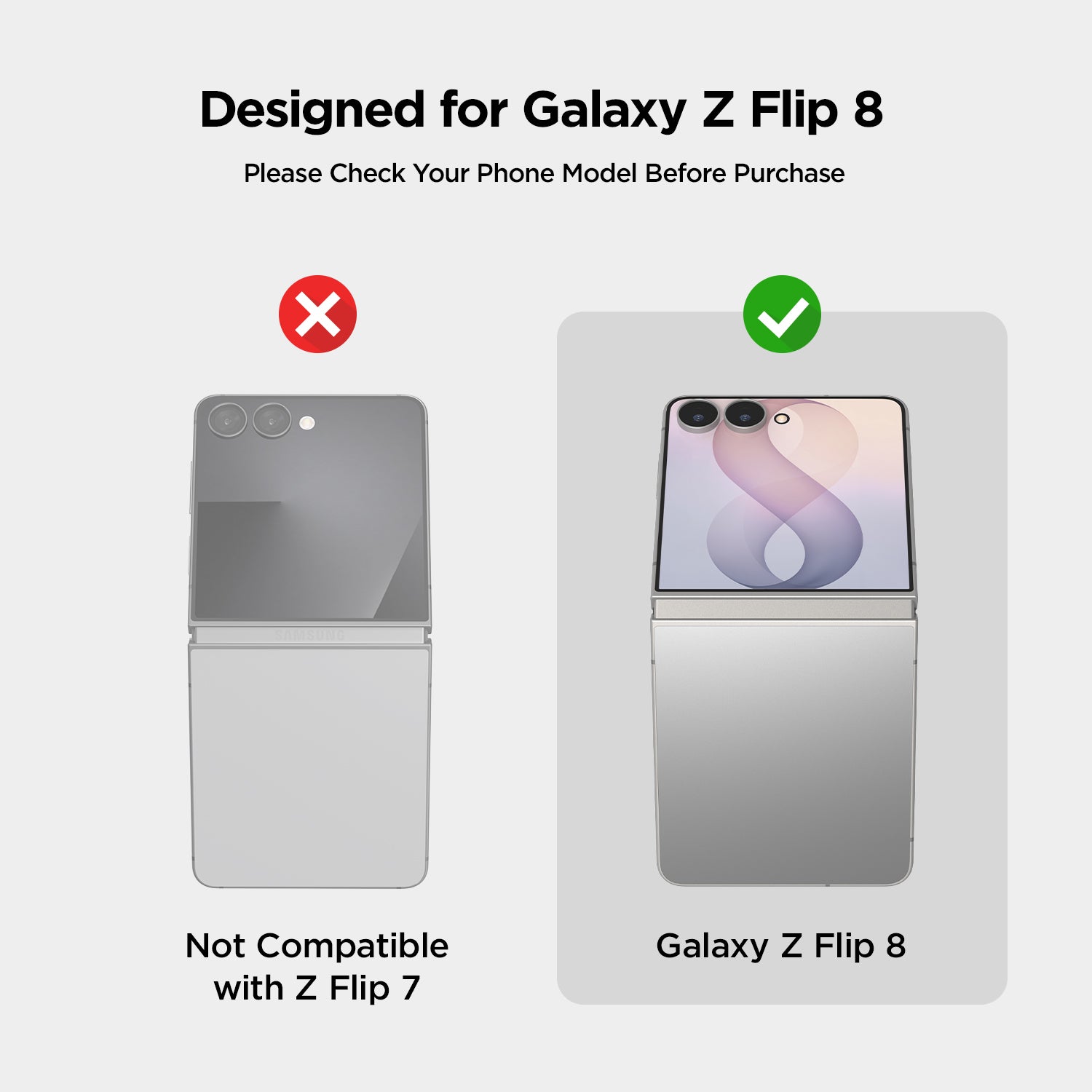 VRS DESIGN Galaxy Z Flip 8 Modern GO case combining card storage, convenient access, and modern protection.