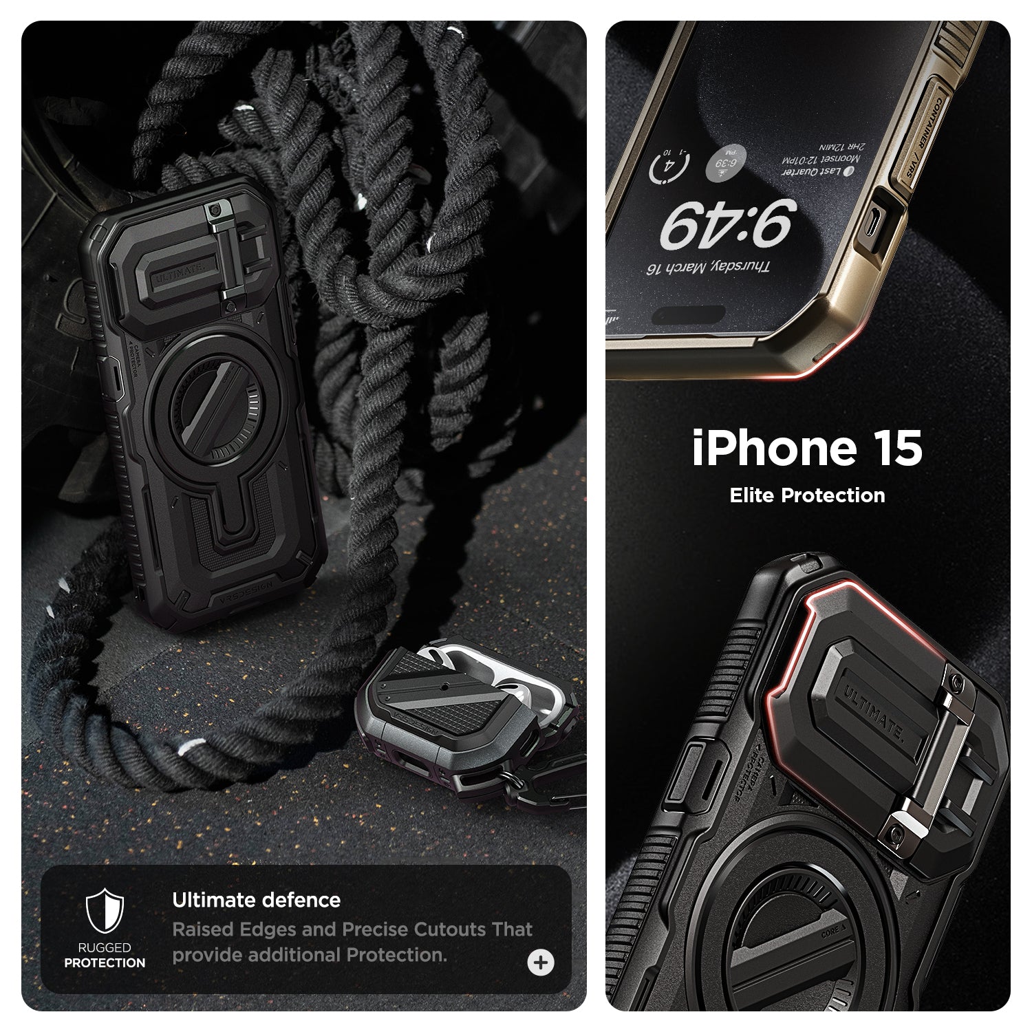 Roemary Custodia con supporto astronauta per iPhone 15 Pro Max Roemary Custodia con supporto astronauta per iPhone 15 Pro Max