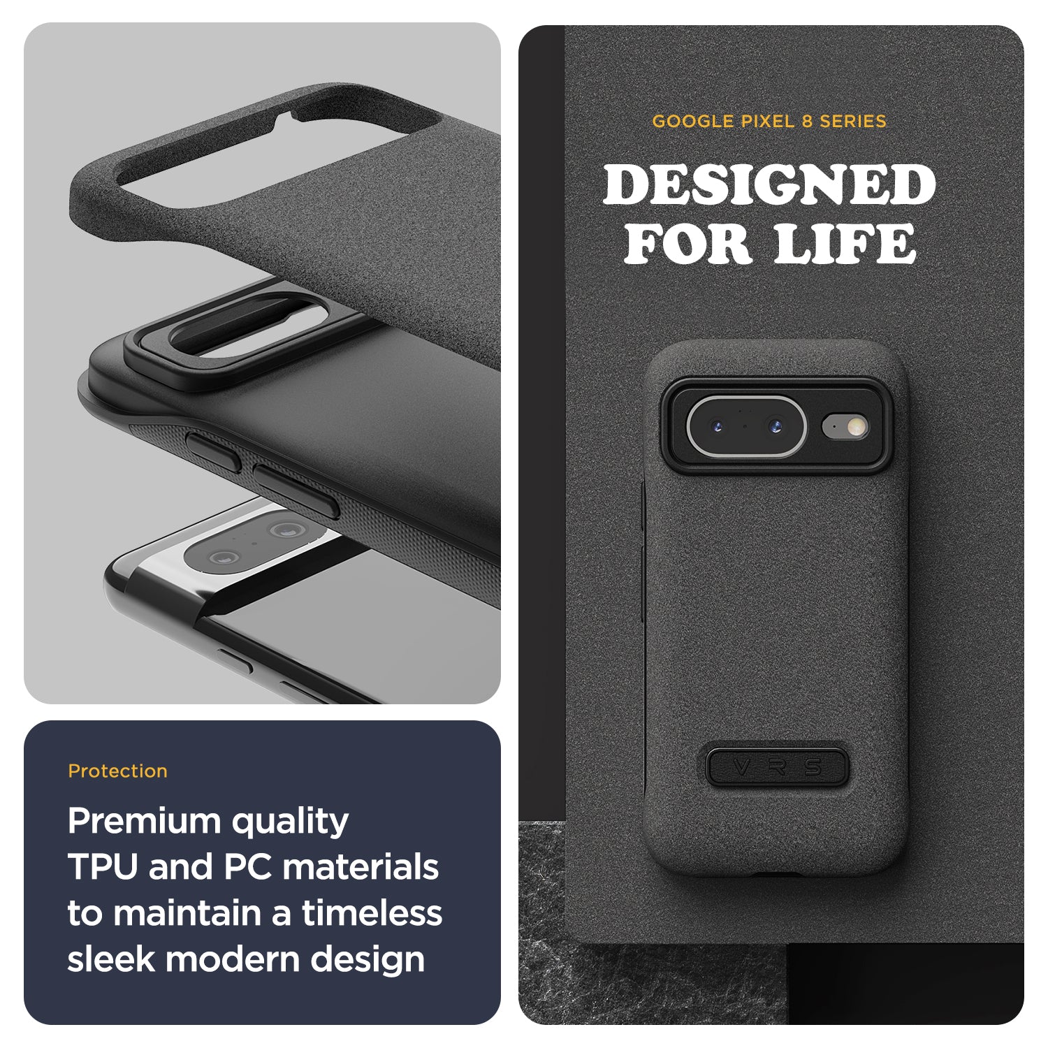 New Google Pixel 8 modern rugged Dual Protection minimalist case