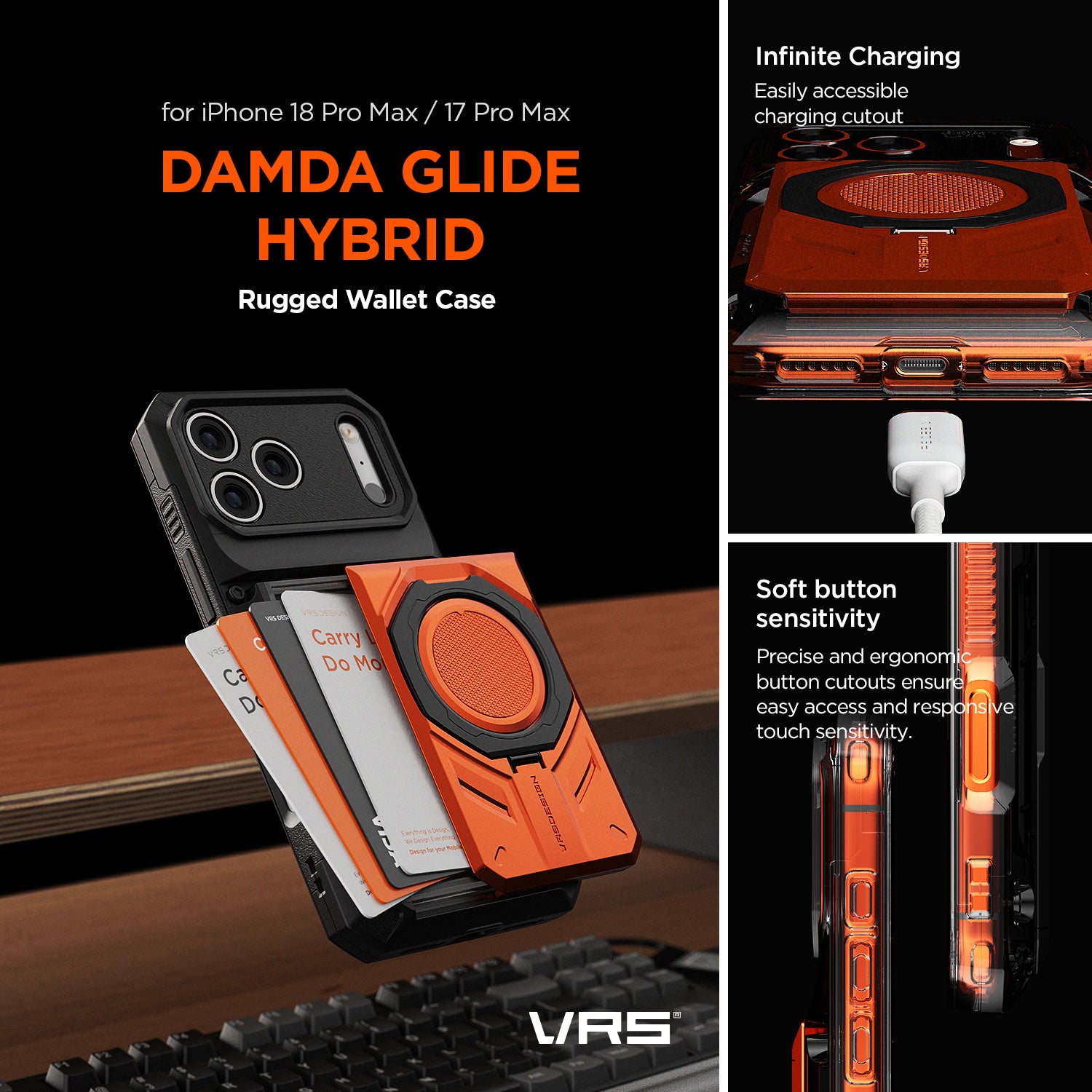 For iPhone 18 Pro Max Case Damda Glide Hybrid (Newly Upgraded)