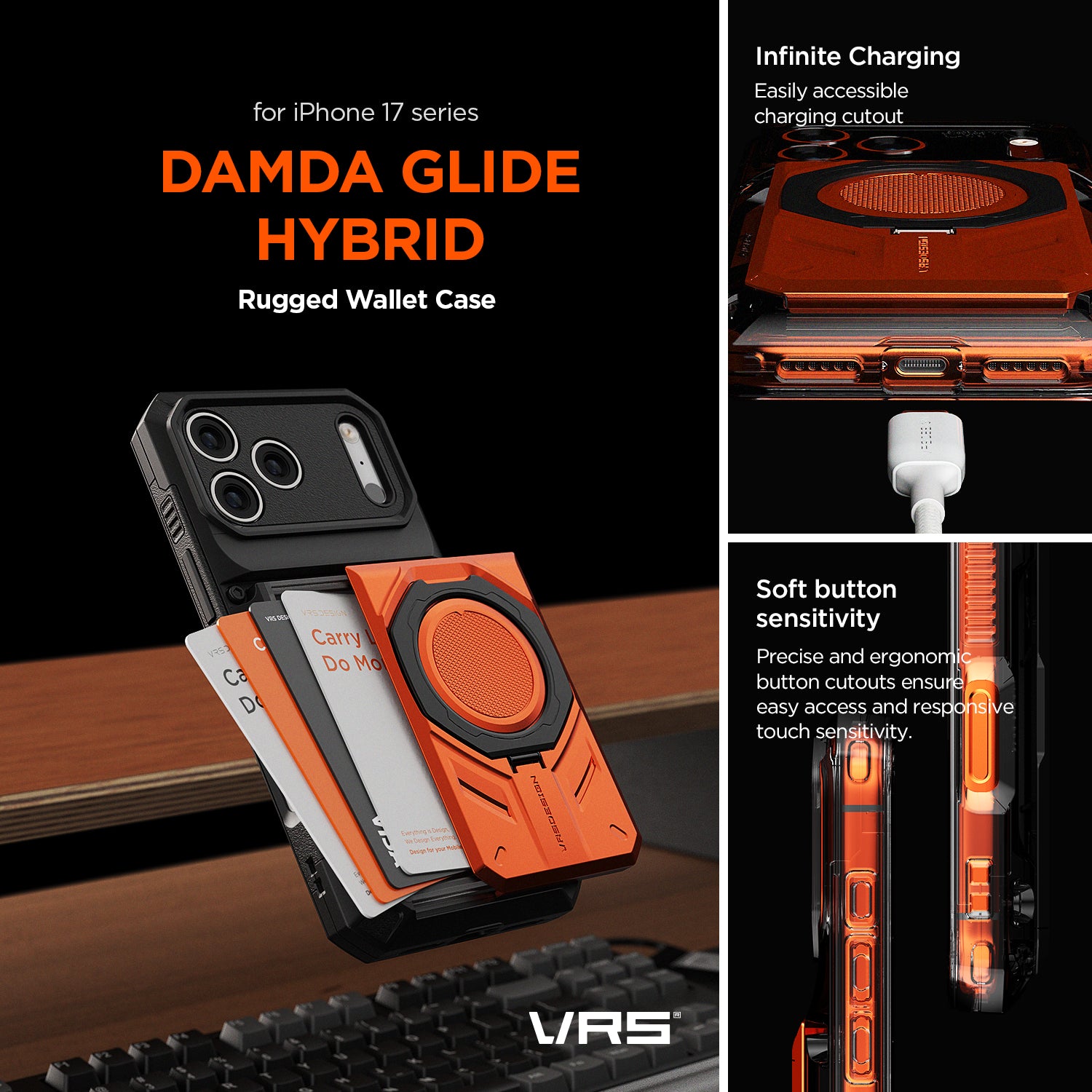 For iPhone 17 Pro Max Case Damda Glide Hybrid (Newly Upgraded)
