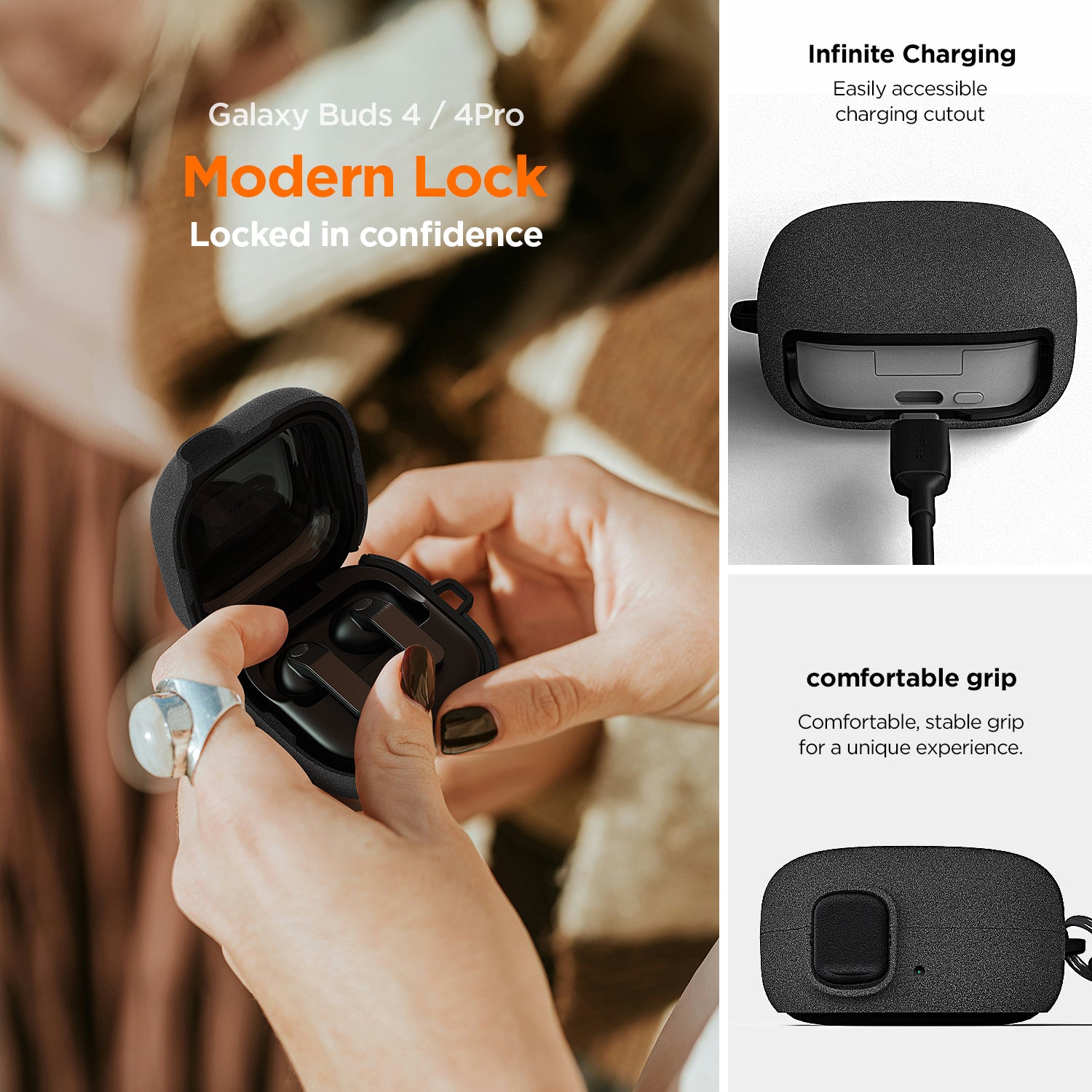 Galaxy Buds 4 / Buds 4 Pro Case MODERN LOCK Series