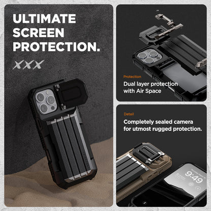 iPhone 16 Pro Max Case Damda Glide Ultimate Card Holder Wallet Case with Built in Camera Protector by VRS Design