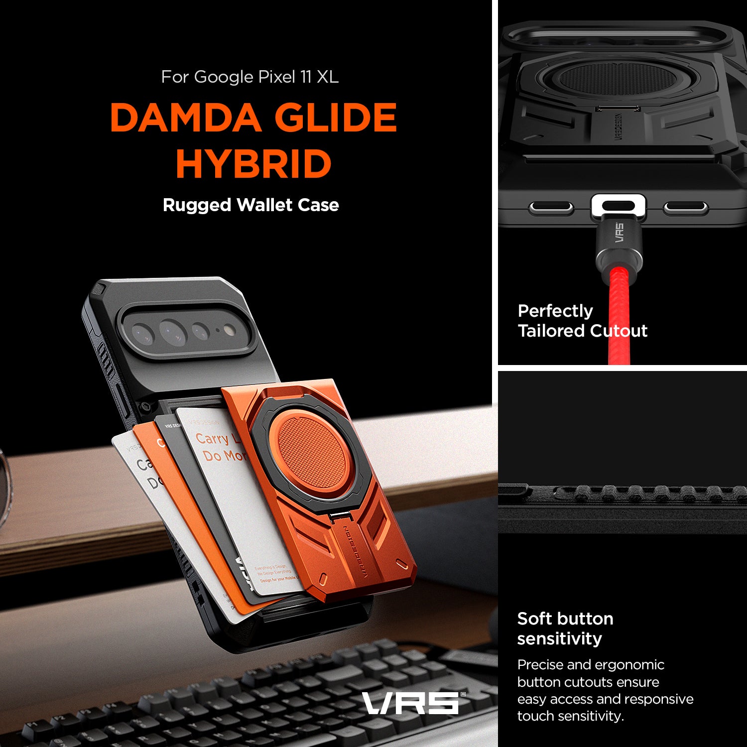 Google Pixel 11 XL Case New Damda Glide Hybrid Wallet