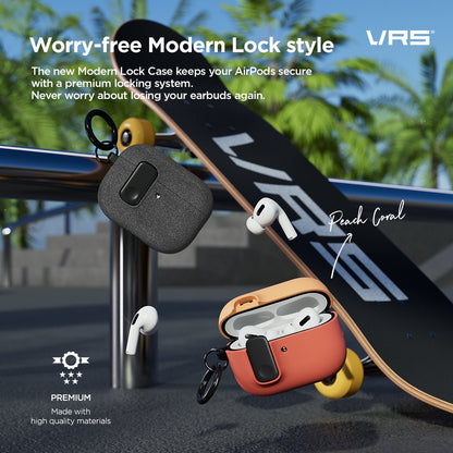 Apple AirPods Pro 3 Modern Lock Wireless Headphones with Noise Cancellation, Rugged modern and Lightweight Slim case by VRS