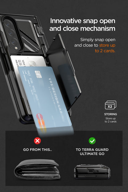 Sleek rugged Galaxy Z Fold 4 wallet minimalist case by VRS DESIGN – VRS ...