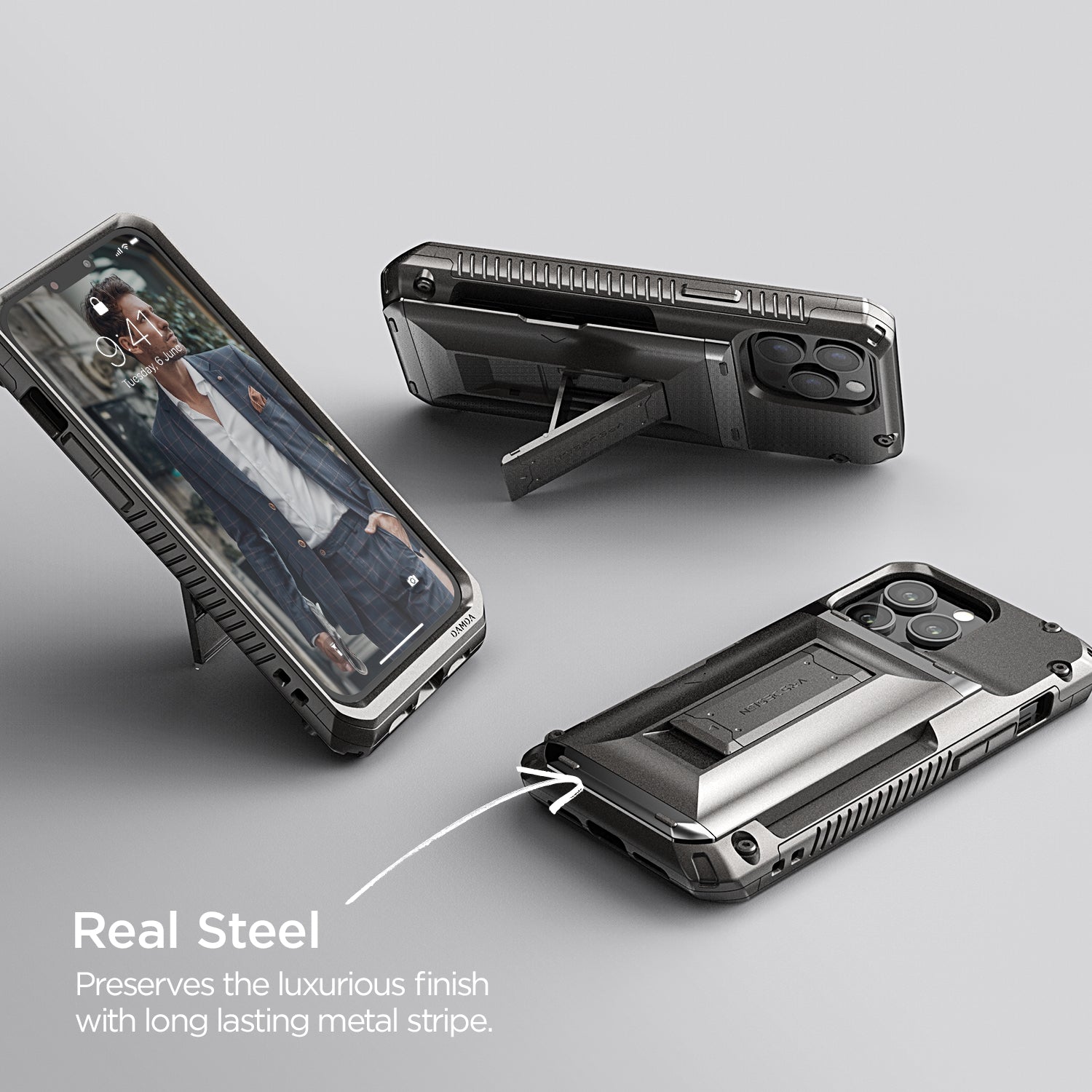 Rugged modern Apple iPhone 14 Pro Max case Glide Hybrid by VRS