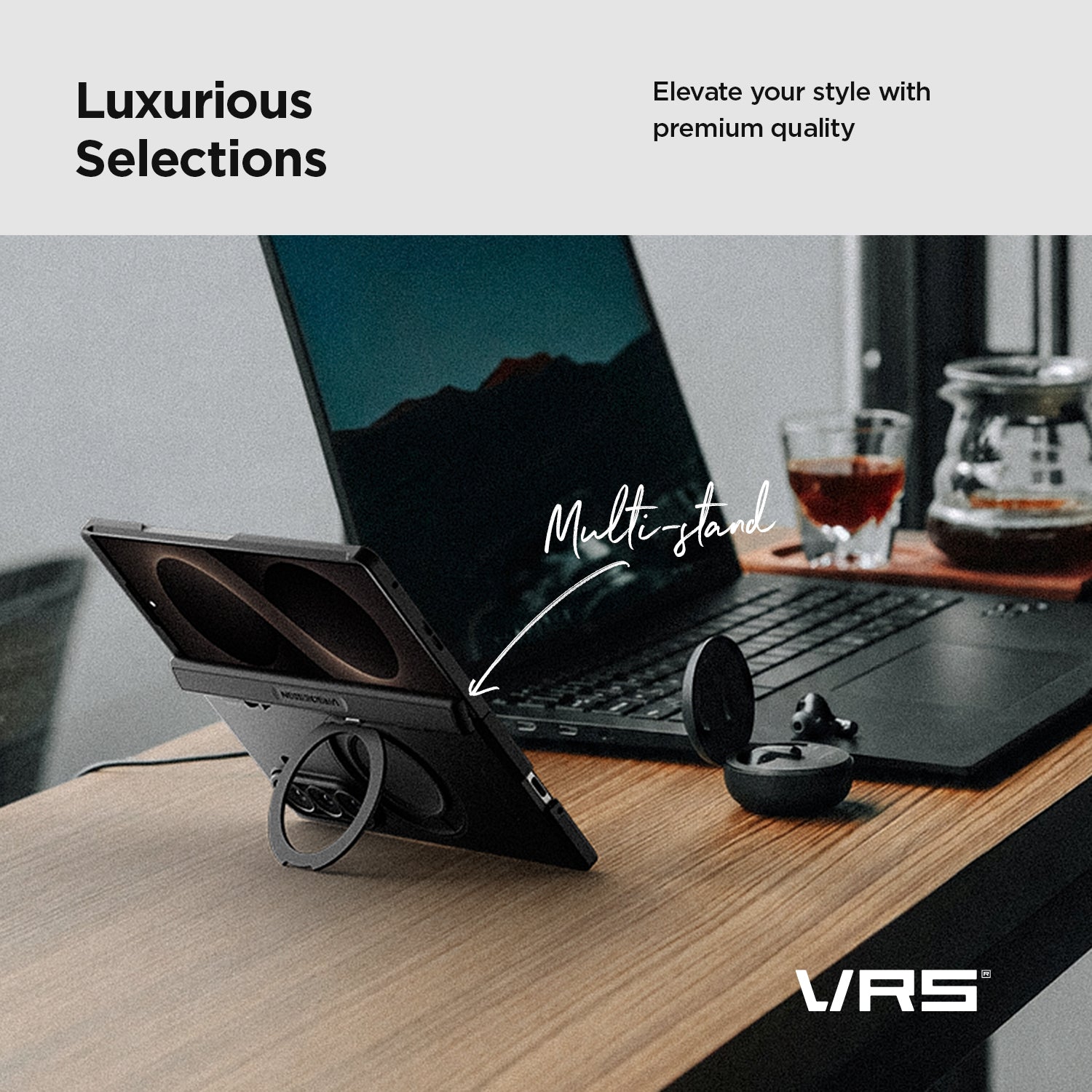 Integrated kickstand design on the Samsung Galaxy Z Fold 8 Ultra case for comfortable portrait and landscape viewing.