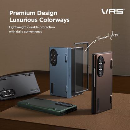Samsung Galaxy Z Fold 7 Luxury Mobile phone cover card holder hinge protector built-in screen shield slim rugged daily carry durable case by VRS DESIGN