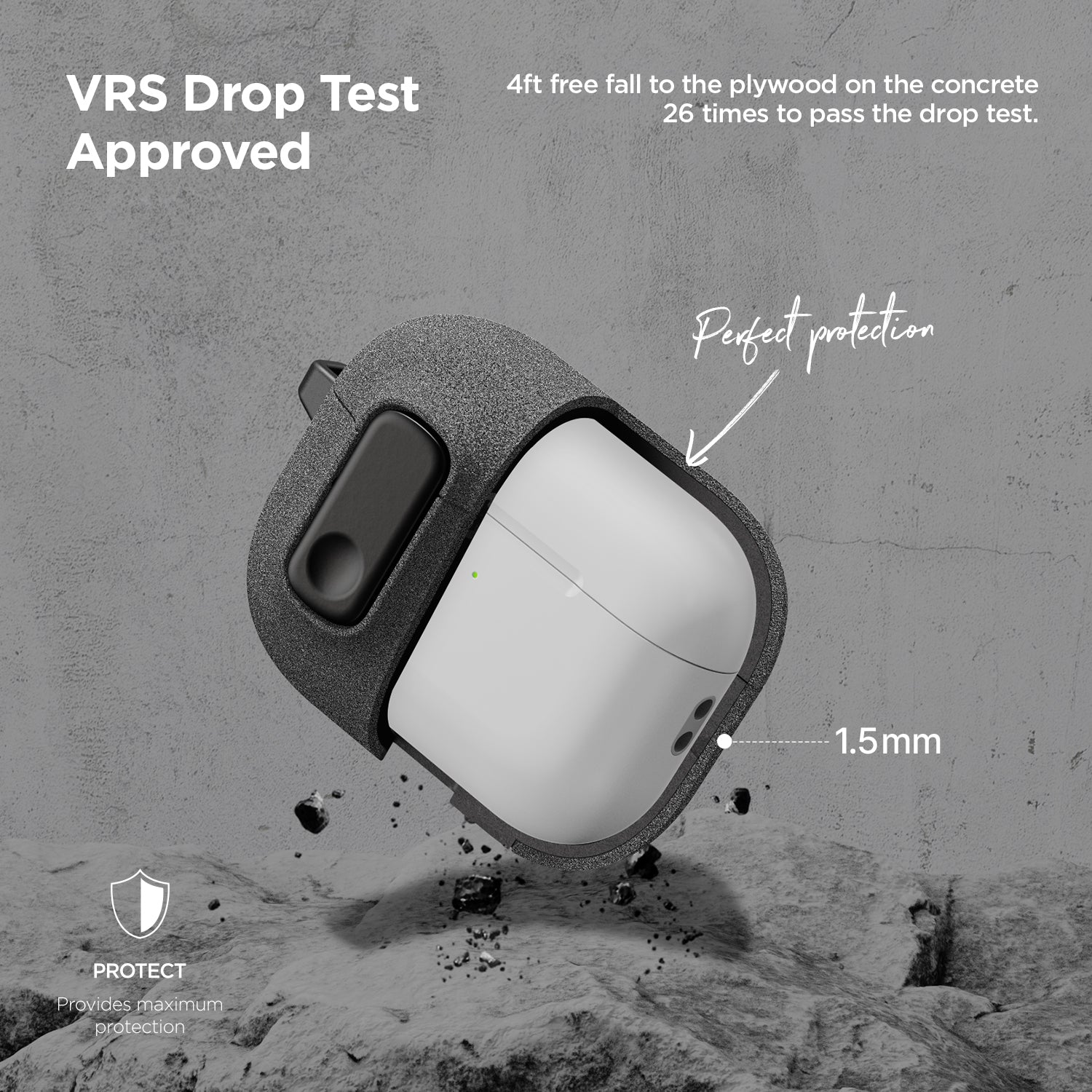 Apple AirPods Pro 3 Modern Lock Wireless Headphones with Noise Cancellation, Rugged modern and Lightweight Slim case by VRS