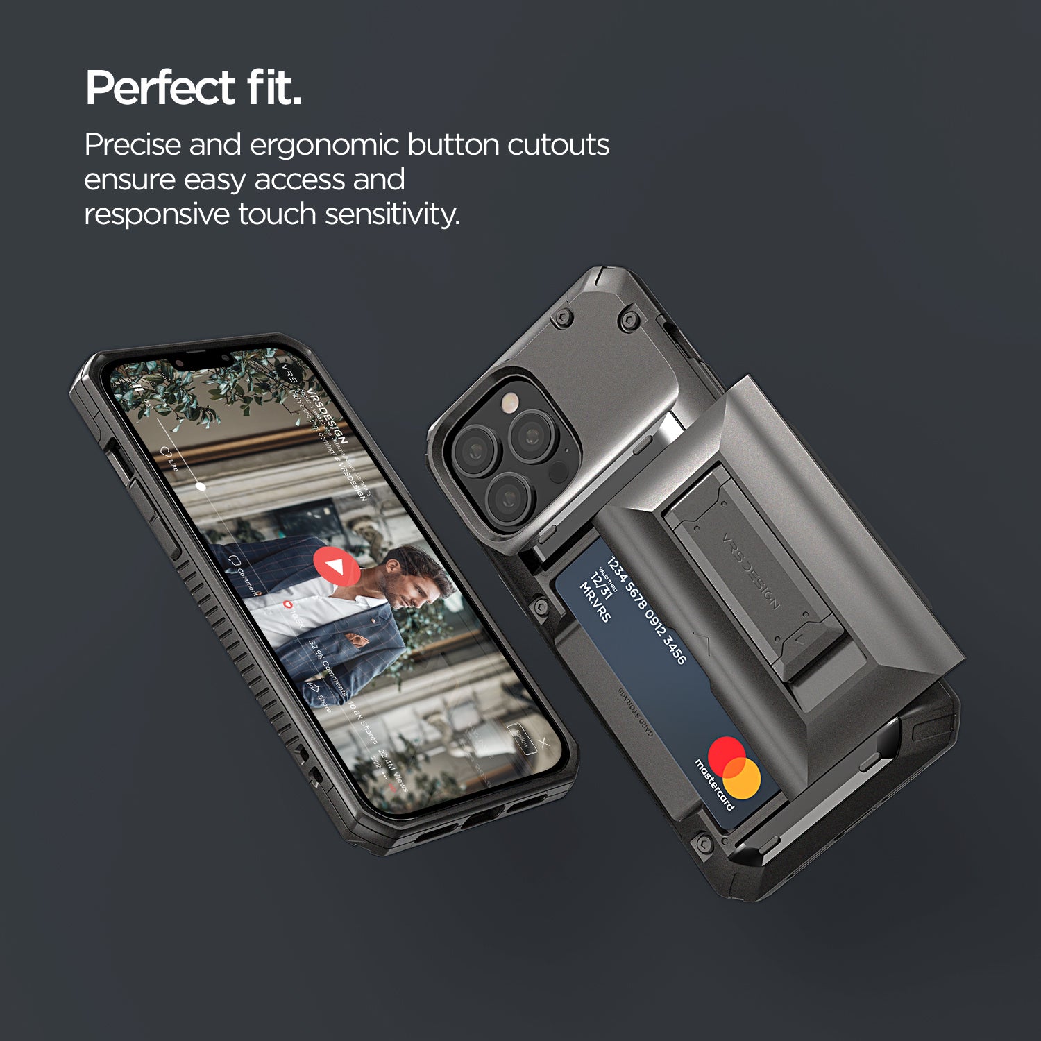 Rugged modern Apple iPhone 13 Pro Max case Glide Hybrid by VRS DESIGN ...