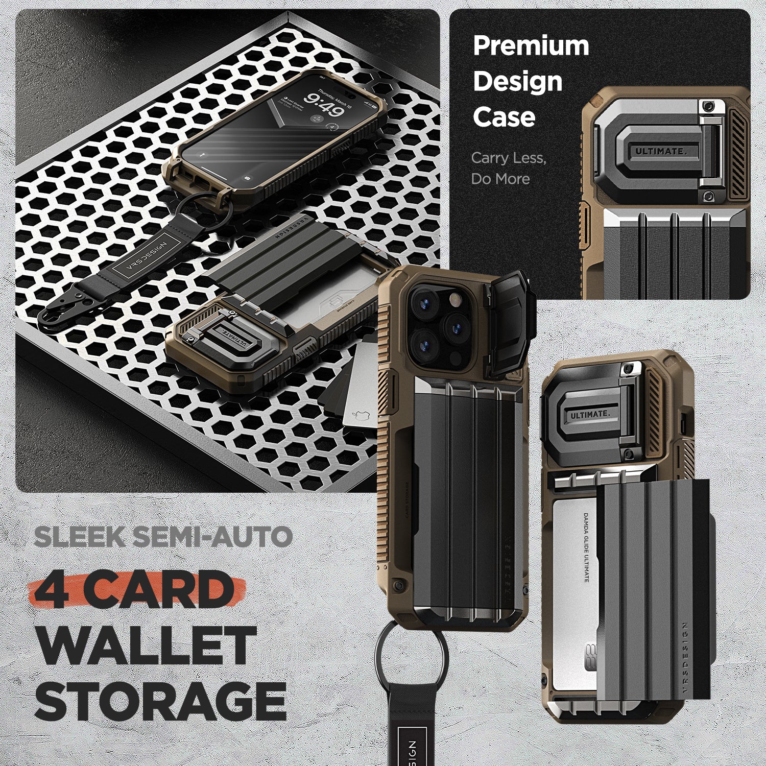 VRS Design iPhone 14 Pro Case [Damda Glide Ultimate] Black