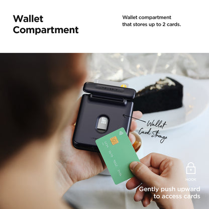 Samsung Galaxy Z Flip 7 Luxury Mobile phone cover card holder hinge protector built-in screen shield slim rugged daily carry durable case by VRS DESIGN
