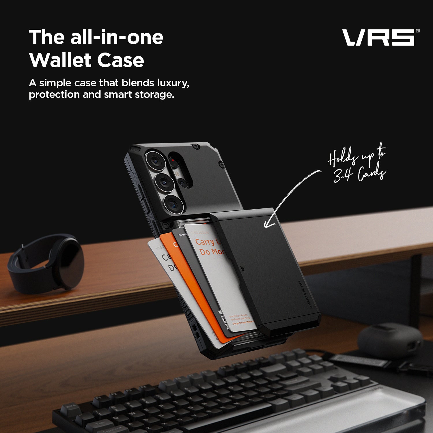 Convenient card holder case for S26 Ultra back view