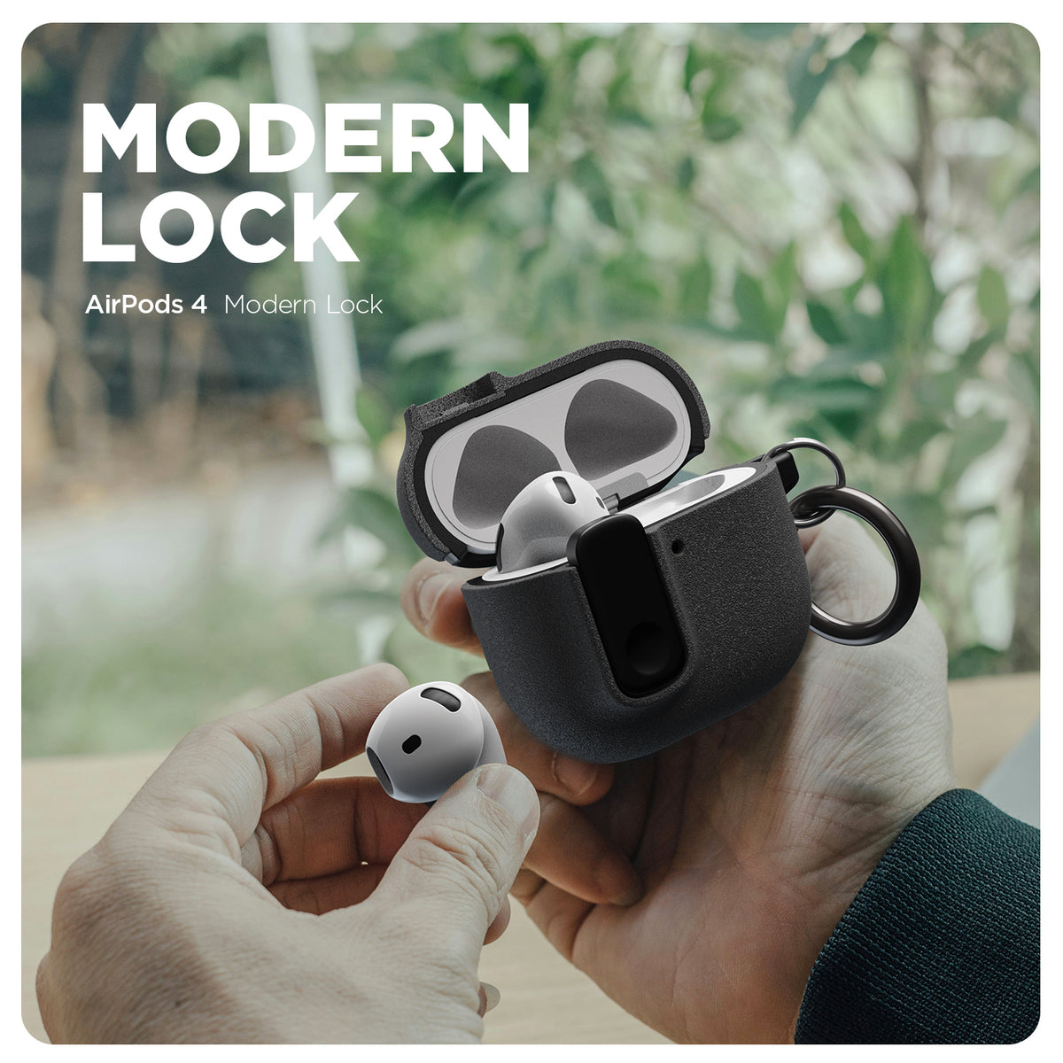 Apple AirPods 4 Premium Earbuds Case with Carabiner Modern Lock by VRS ...