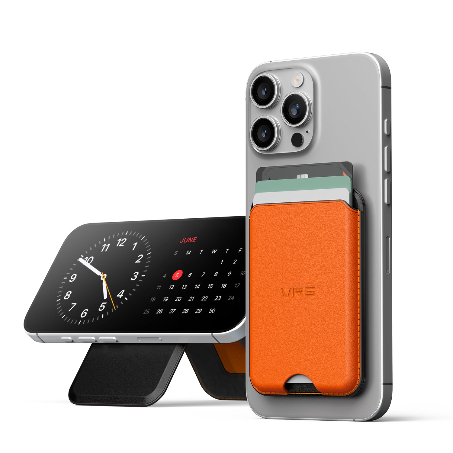 VRS Design Minimalist Apple MagSafe iPhone Wallet by VRS Design Orange VRS Design Minimalist Apple MagSafe iPhone Wallet by VRS Design Orange