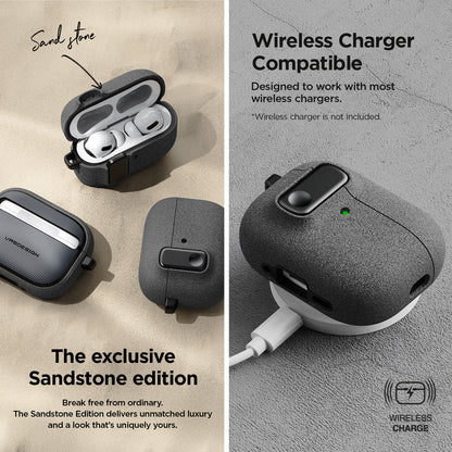 Apple AirPods Pro 3 Modern Lock Wireless Headphones with Noise Cancellation, Rugged modern and Lightweight Slim case by VRS