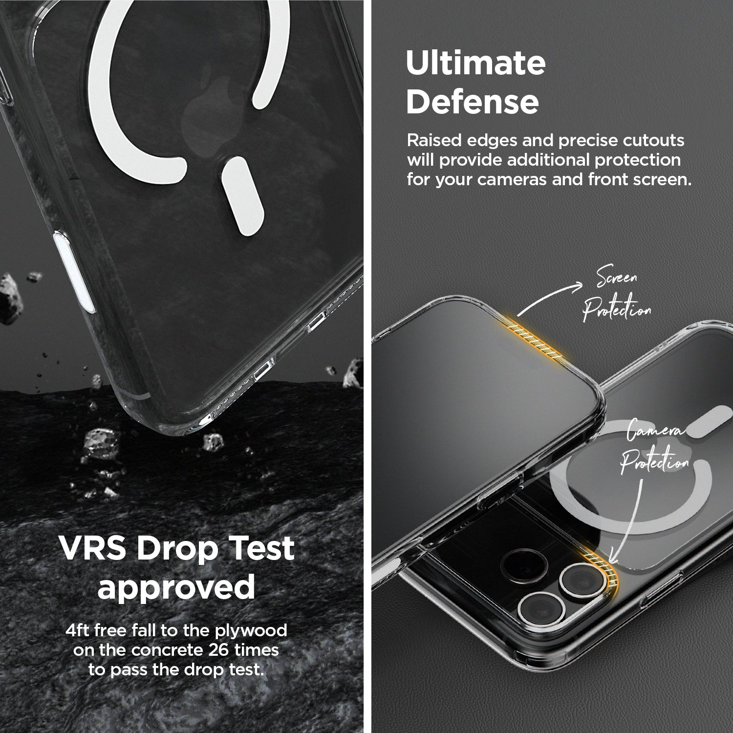 Apple iPhone 17 Pro Max slim and lightweight clear case magsafe crystal mix anti yellowing slim bumper bezel camera button by VRS DESIGN
