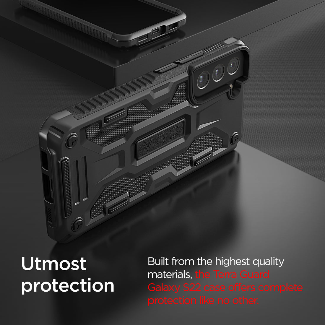 Samsung Galaxy S22 Plus wallet rugged case with multiple durable and convenient card slot with sleek minimalism by VRS