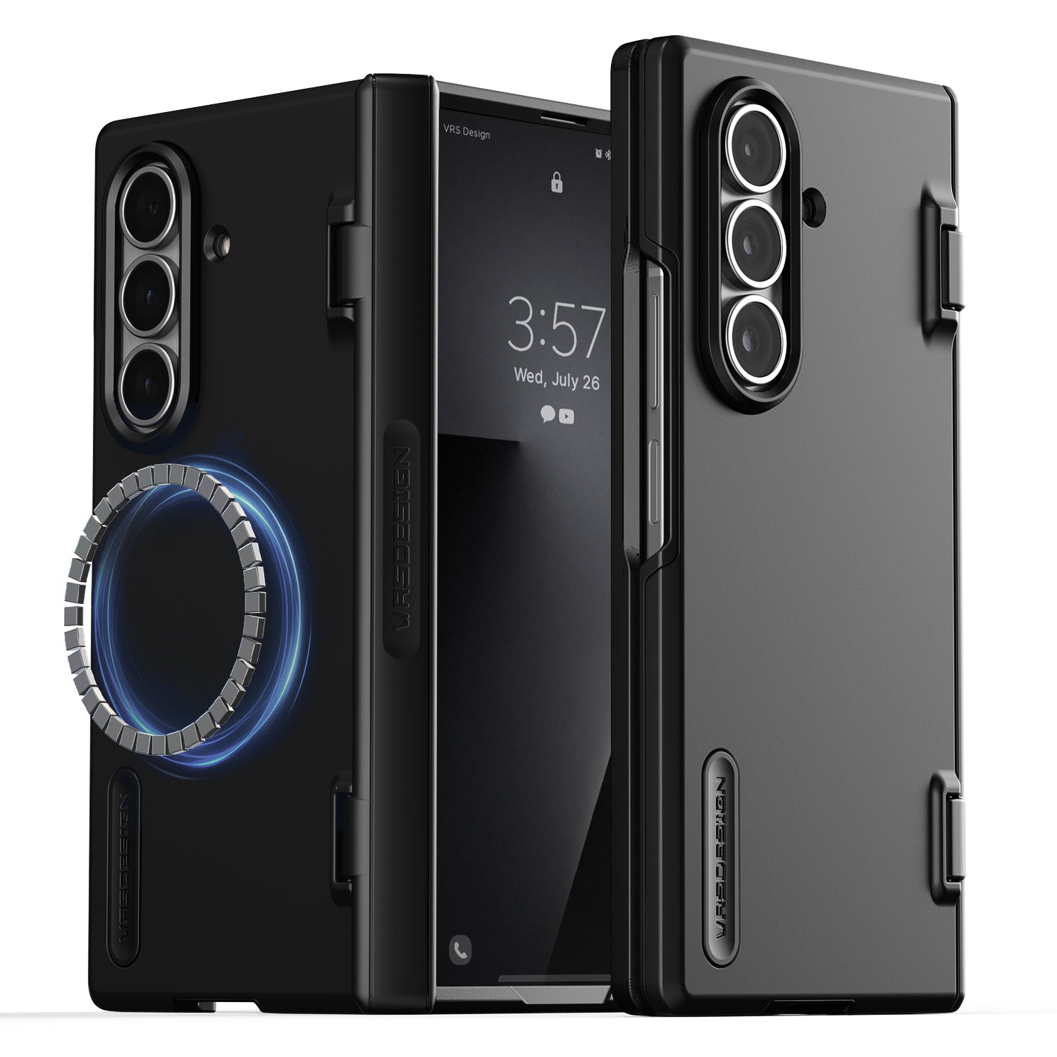 Samsung Galaxy Z Fold 7 Luxury Mobile phone cover card holder hinge protector built-in screen shield slim rugged daily carry durable case by VRS DESIGN