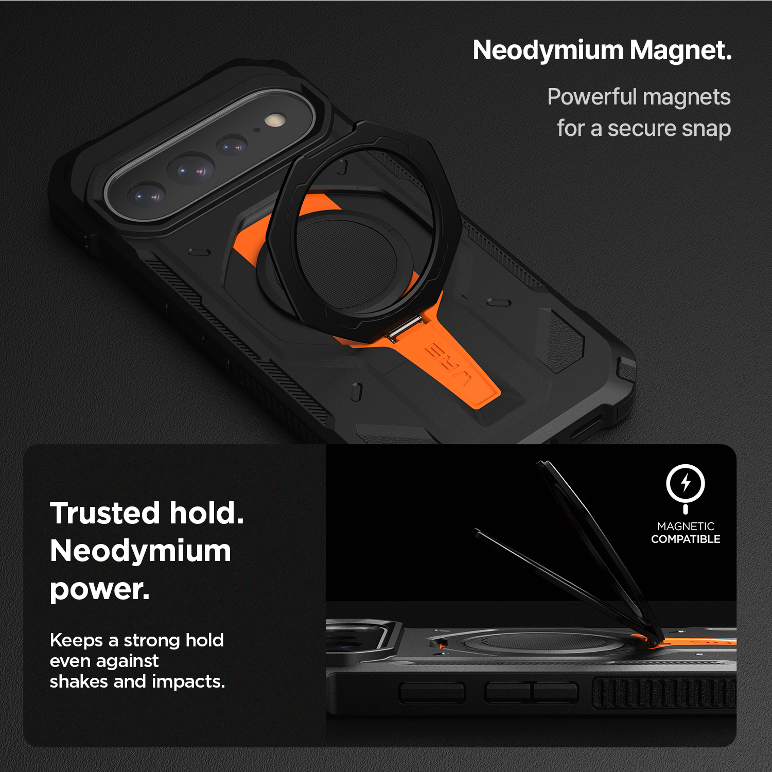 Google Pixel 11 XL TerraGuard ACTIVE Magnetic Ring Stand Rugged Case