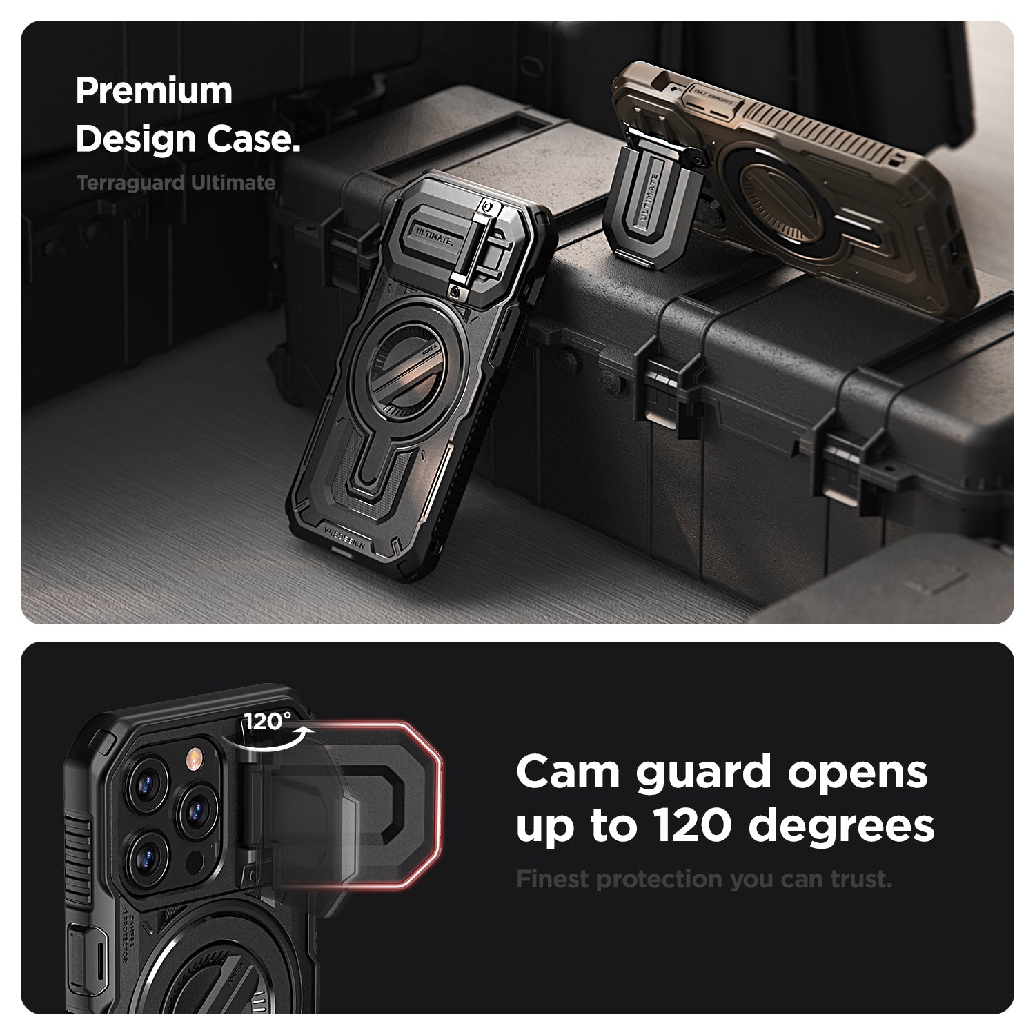 VRS Design Terra Guard Ultimate for iPhone 15 Pro Max (2023), Premium Sturdy Fully Covered Camera Lens Protection Case Compatible VRS Design Terra Guard Ultimate for iPhone 15 Pro Max (2023), Premium Sturdy Fully Covered Camera Lens Protection Case Compatible
