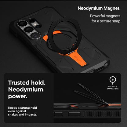 S26 Ultra reliable stand case with precise camera cutout