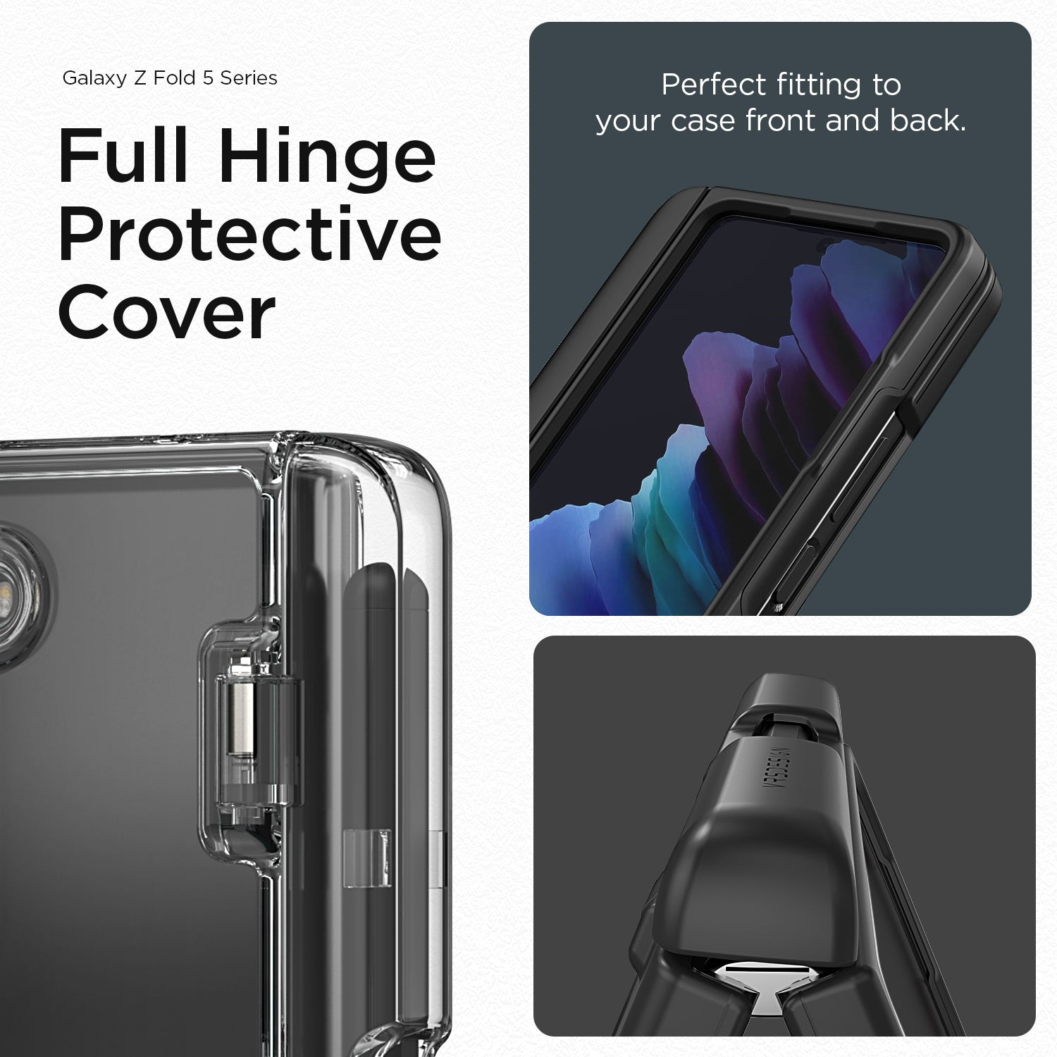 New Galaxy Z Fold 5 modern rugged lightweight minimalist case by