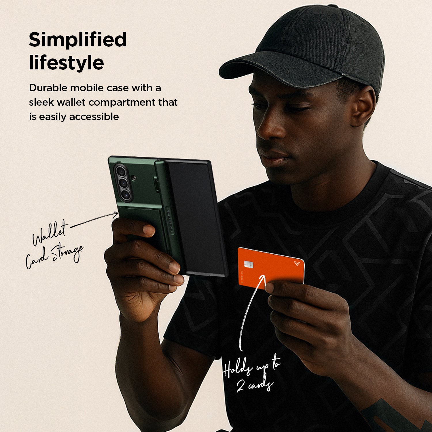Samsung Galaxy Z Fold 7 Luxury Mobile phone cover card holder hinge protector built-in screen shield slim rugged daily carry durable case by VRS DESIGN
