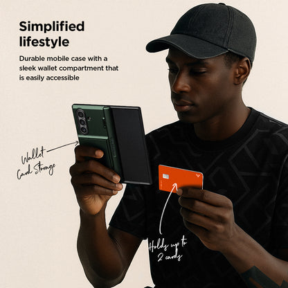 Samsung Galaxy Z Fold 7 Luxury Mobile phone cover card holder hinge protector built-in screen shield slim rugged daily carry durable case by VRS DESIGN