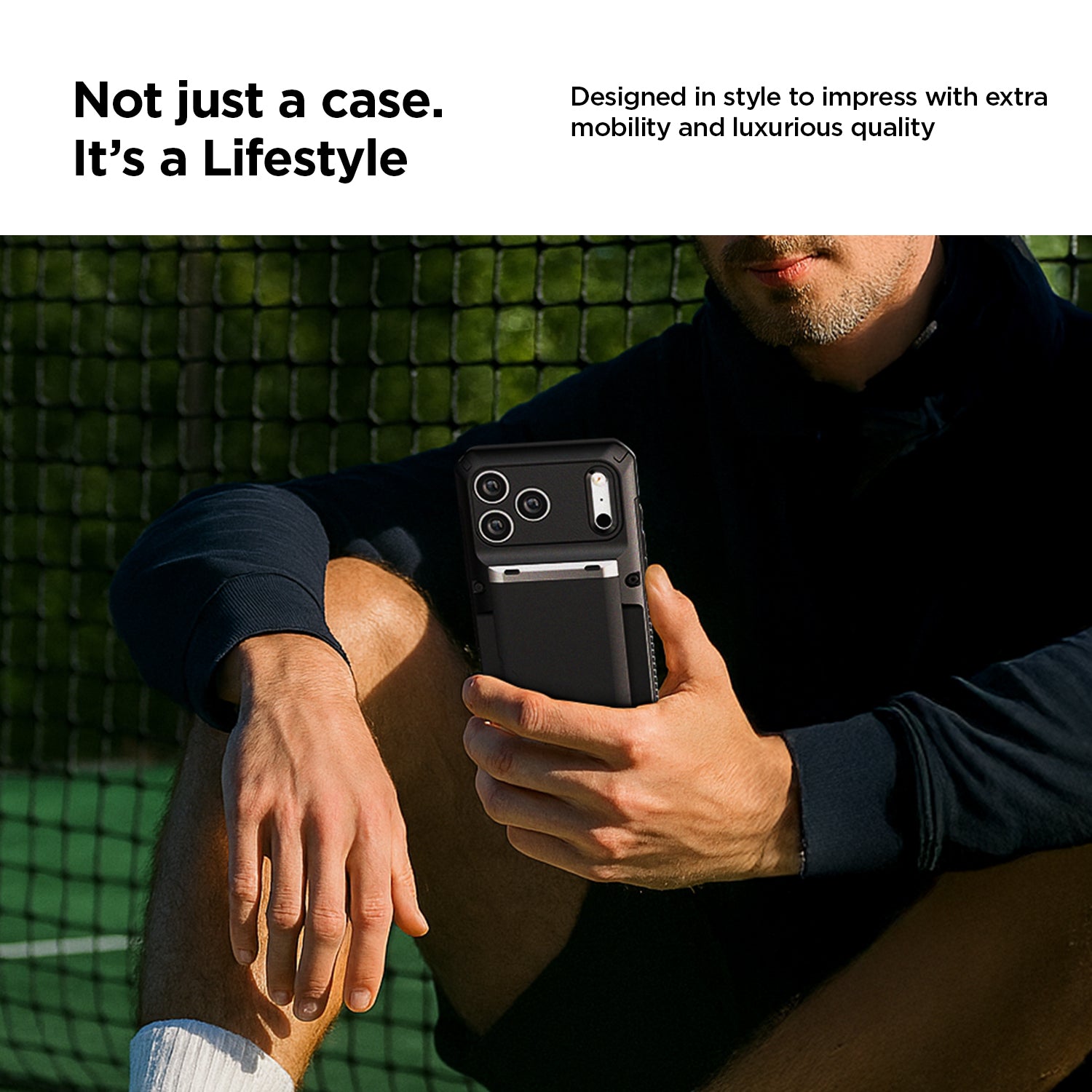 Apple iPhone 17 Luxury Mobile phone cover card holder hinge protector built-in screen shield slim rugged daily carry durable case by VRS DESIGN