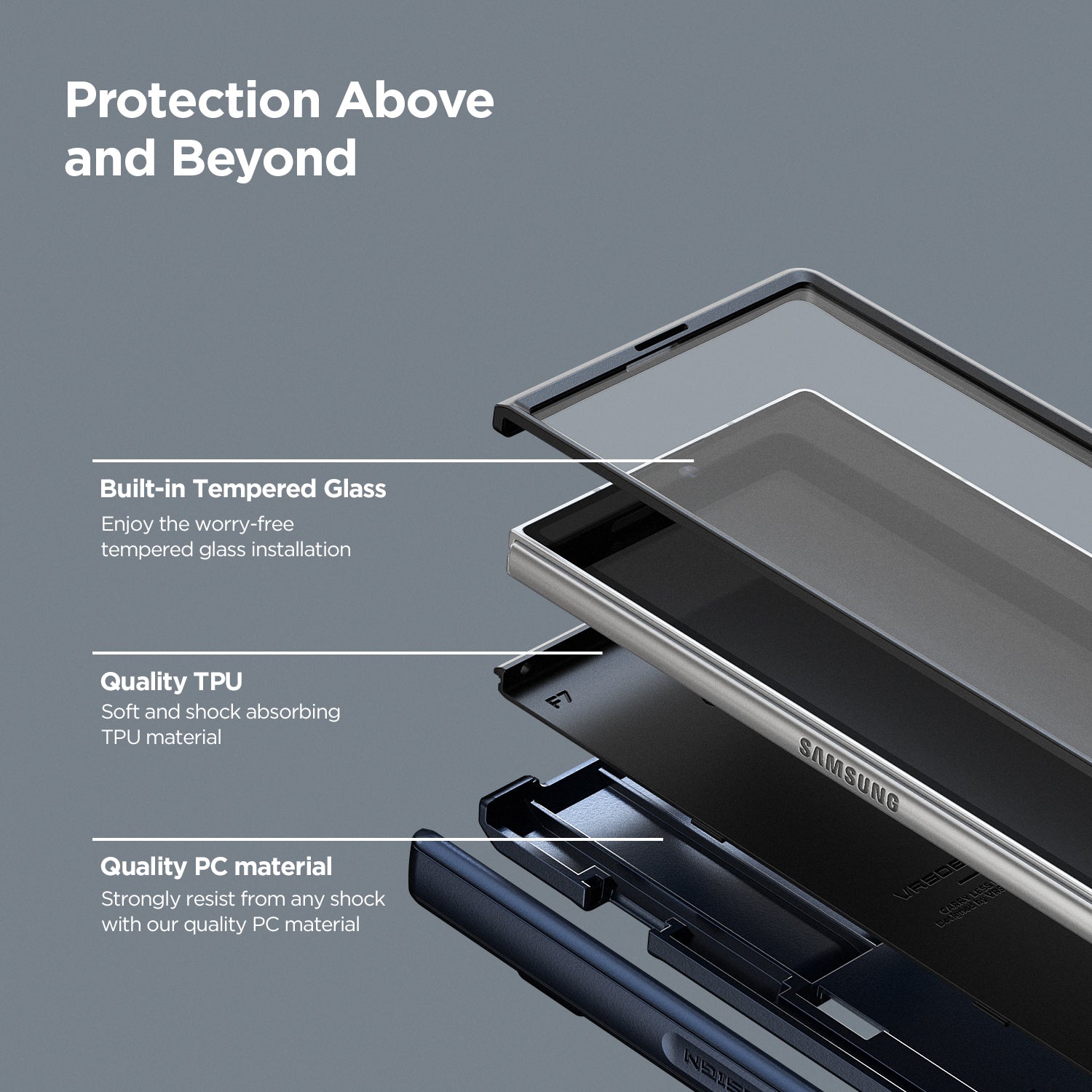Samsung Galaxy Z Fold 7 Luxury Mobile phone cover card holder hinge protector built-in screen shield slim rugged daily carry durable case by VRS DESIGN