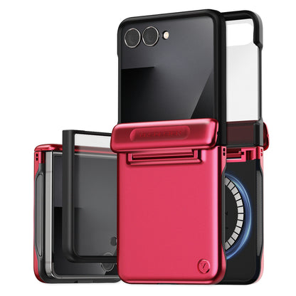 Samsung Galaxy Z Flip 7 Luxury Mobile phone cover card holder hinge protector built-in screen shield slim rugged daily carry durable case by VRS DESIGN